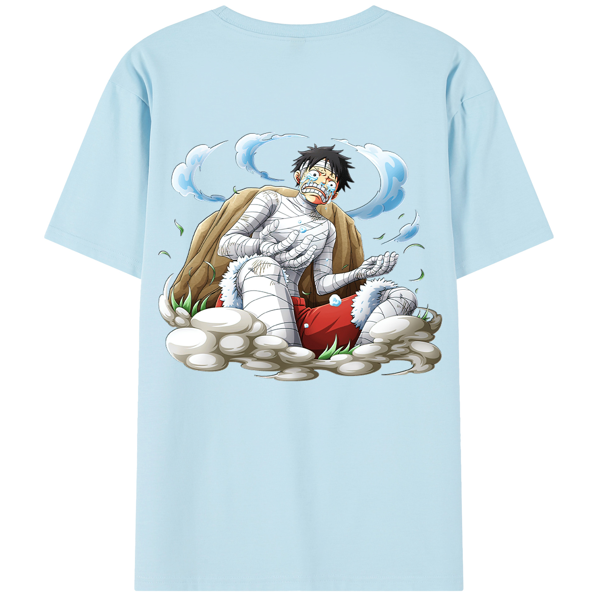 ワンピース モンキー・D・ルフィ ONE PIECE Monkey D. Luffy 綿100％半袖Tシャツ（背面プリント）